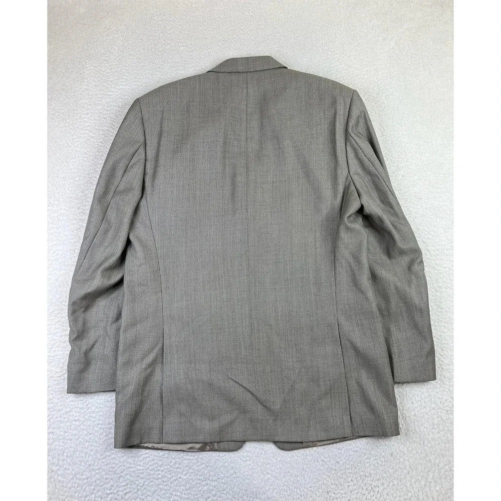 Calvin Klein Blazer Mens 42L Gray Wool Made In‎ Canada Suit Jacket Pure Woolmark